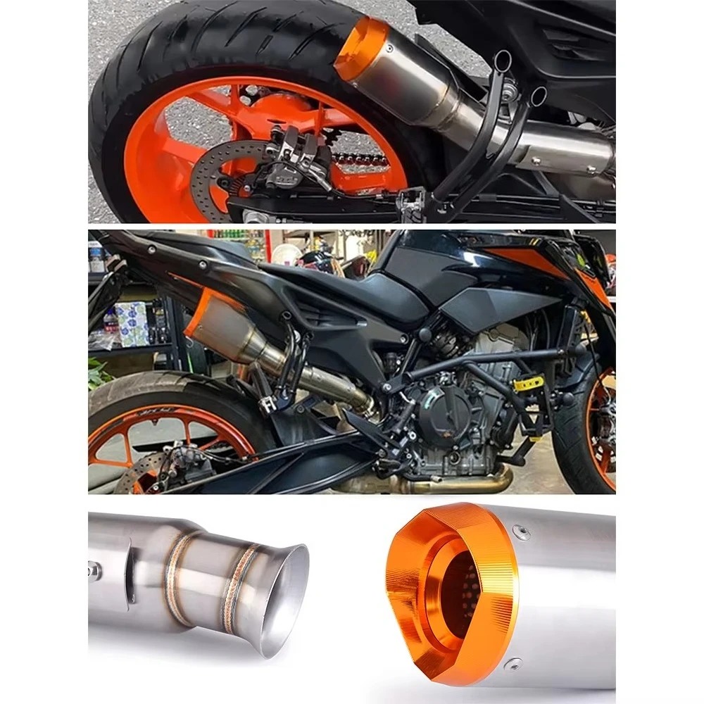 DUKE790 Full Section Stainless Steel Exhaust Pipe Perfect and Non-Destructive Modification New Condition